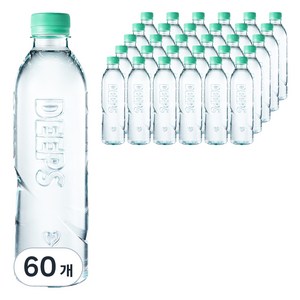 Deeps 에코 그린 먹는 해양 심층수 무라벨, 500ml, 60개