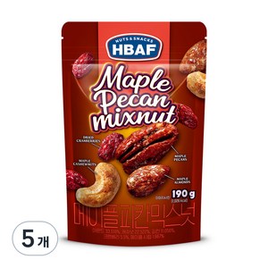 바프 메이플 피칸 믹스넛, 190g, 5개