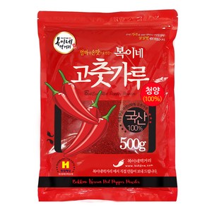 복이네먹거리 국산청양 100% 고춧가루 김치용, 500g, 1개