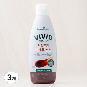 비비드키친 저칼로리 바베큐 소스, 3개, 280g