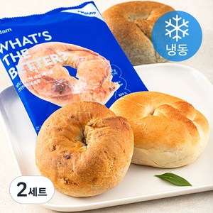 널담 고단백 배꼽 베이글 플레인 140g + 흑임자 140g + 크랜베리 & 호두 140g 세트 (냉동), 2세트