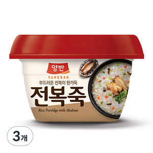 양반 전복죽, 287.5g, 3개