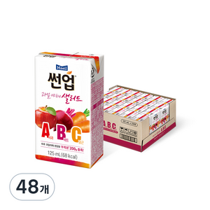 썬업 과일야채 샐러드 ABC 주스, 125ml, 48개