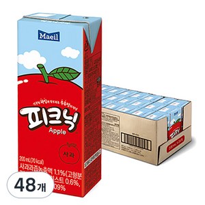 매일유업 피크닉 사과, 200ml, 48개