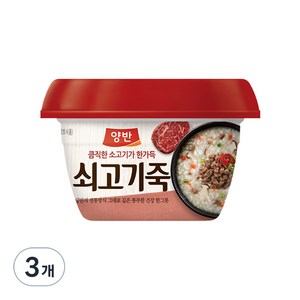 동원 양반 쇠고기죽, 287.5g, 3개