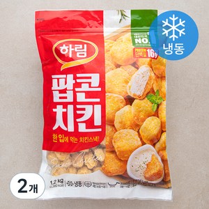 하림 팝콘치킨 (냉동), 1.2kg, 2개