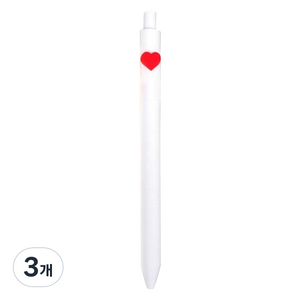 카코 알파 하트 소프트 젤펜 0.5mm, 3개