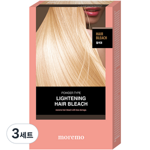 모레모 라이트닝 헤어 블리치 탈색제, 80g, 3세트