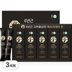 자연허브 6년근 고려홍삼정 에브리데이 진 홍삼스틱 30p + 쇼핑백, 450g, 3세트