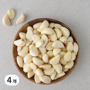 국내산 유기농 깐마늘, 500g, 4개