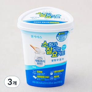 불가리스 소화가 잘되는 우유로 만든 요거트 플레인, 400g, 3개