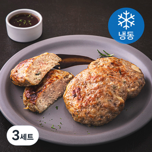 명품조선 초벌수제 한우떡갈비 600g + 소스 50g 세트 (냉동), 3세트