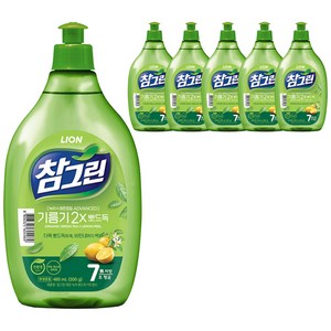 참그린 레몬 녹차 뽀드득 어드밴스 주방세제, 500g, 6개