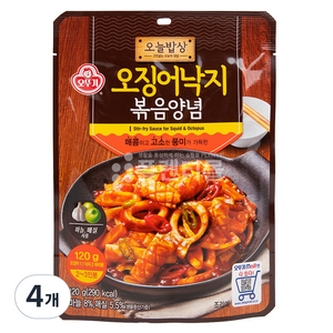 오늘밥상 오징어낙지 볶음양념, 120g, 4개