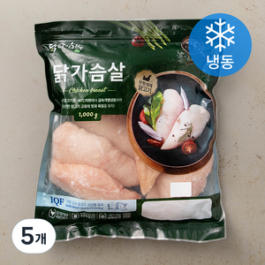 닭터의자연 무항생제 인증 닭가슴살 (냉동), 1kg, 5개