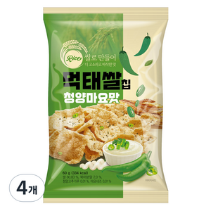 상일제과 먹태쌀칩 청양마요맛, 60g, 4개