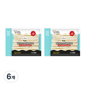 ANF 로하이드 화이트 스틱 50p, 밀크, 135ml, 135g, 6개