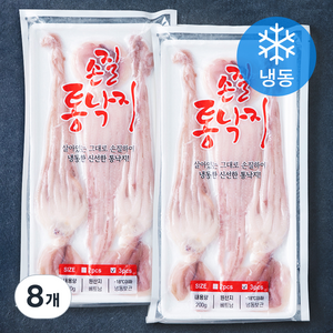 살아있을때 깔끔하게 손질된 통낙지 (냉동), 200g(3미), 8개