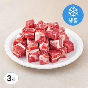 플레잇 호주산 양고기큐브 (냉동), 500g, 3개