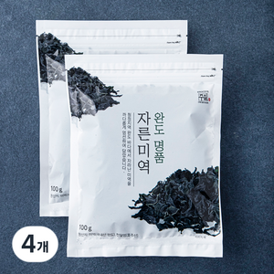 완도 명품 자른미역, 4개, 100g