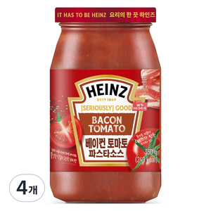 하인즈 베이컨 토마토 파스타 소스, 350g, 4개