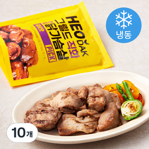 허닭 PICK 그릴드 직화 한입 닭가슴살 갈비맛 (냉동), 100g, 10개