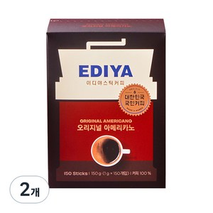 이디야 오리지널 아메리카노 원두커피스틱, 1g, 150개입, 2개