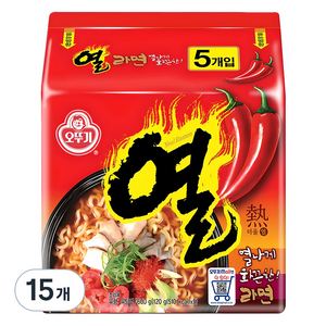 오뚜기 열라면 120g, 15개