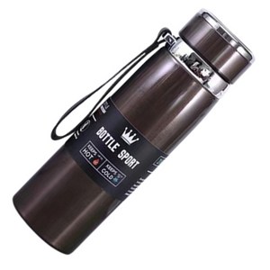 워터하마 대용량 진공 텀플러 스포츠 보냉 보온병, 브라운, 600ml, 1개