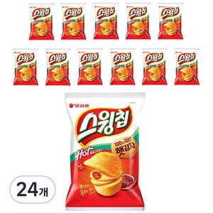 스윙칩 핫 볶음고추장맛, 60g, 24개