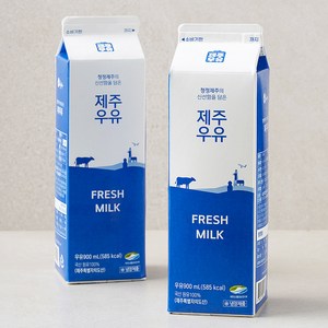 제주우유, 900ml, 2개