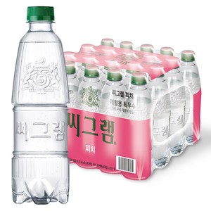 씨그램 피치 탄산수 무라벨, 450ml, 20개