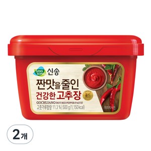 신송 짠맛을 줄인 건강한 고추장, 500g, 2개