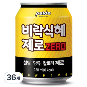 팔도 비락식혜 제로, 238ml, 36개