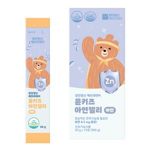 장인정신 에브리데이 뮨키즈 아연젤리 15p, 300g, 1개