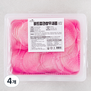 싱그람 비트컬러 쌈무 새콤, 3kg, 4개