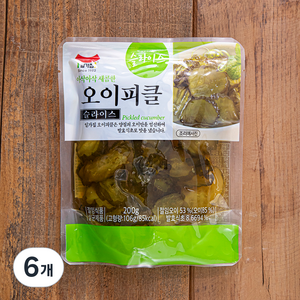 일가집 오이피클 슬라이스, 200g, 6개