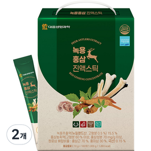 대웅생명과학 녹용홍삼 진액스틱 100p, 1kg, 2개