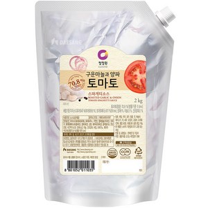 청정원 토마토 스파게티소스, 2kg, 1개