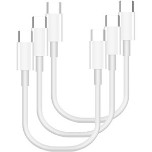 pines Lightning C타입- C타입 PD 숏 충전케이블 3p, 화이트, 20cm, 3개