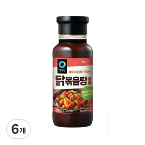 청정원 닭볶음탕 양념, 480g, 6개