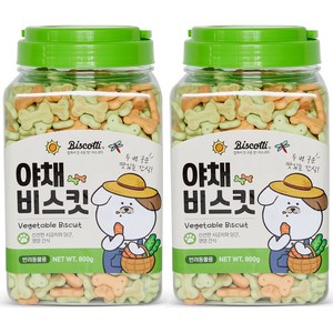 비스코티 애견비스켓, 야채, 800g, 2개