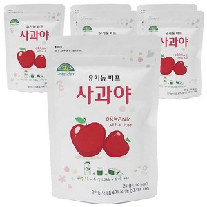 오가닉스토리 유기농 베이비퍼프 사과야, 사과맛, 25g, 6개