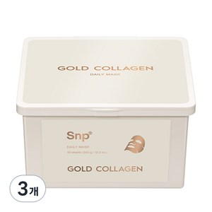 SNP 골드 콜라겐 데일리 뽑아쓰는 마스크팩 350g, 30개입, 3개