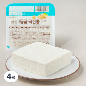 곰곰 1등급 국산콩 두부, 300g, 4팩