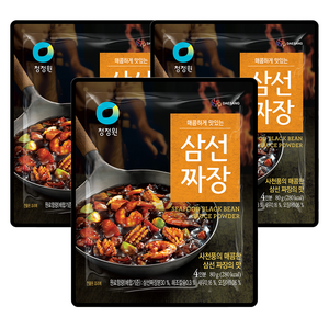 청정원 삼선짜장, 80g, 3개