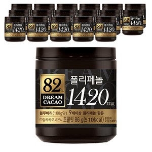 롯데 드림카카오 82% 폴리페놀 초콜릿, 86g, 18개