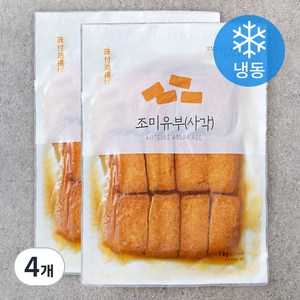 모노키친 LF 냉동조미유부 사각 60장 (냉동), 1kg, 4개