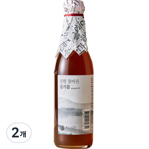 향유 진한 참바른 저온압착 참기름, 350ml, 2개