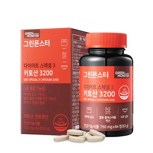 그린몬스터 다이어트 스페셜 3 키토산 3200, 84정, 1개